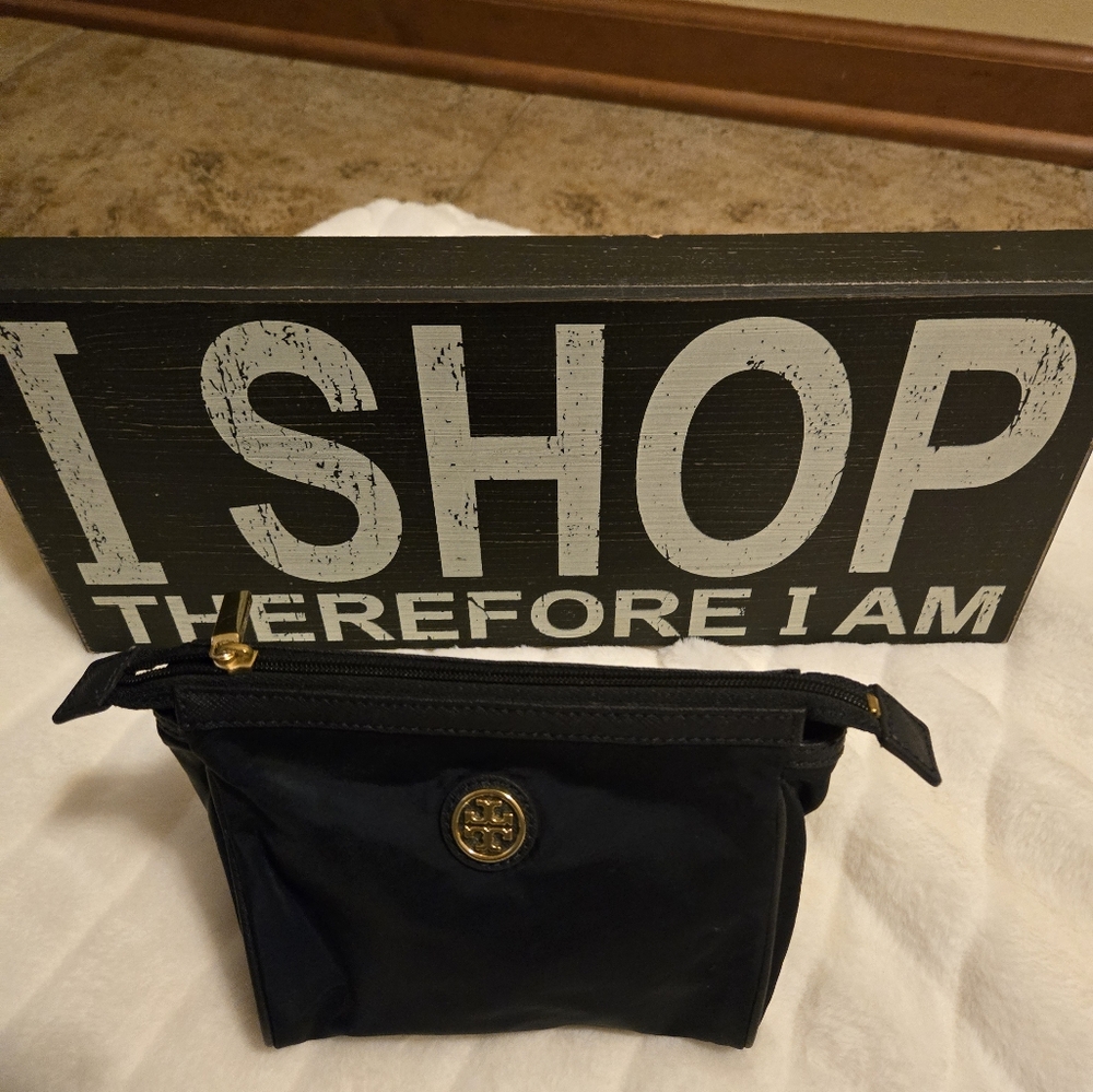 Tory Burch Blue Cosmetic Bag